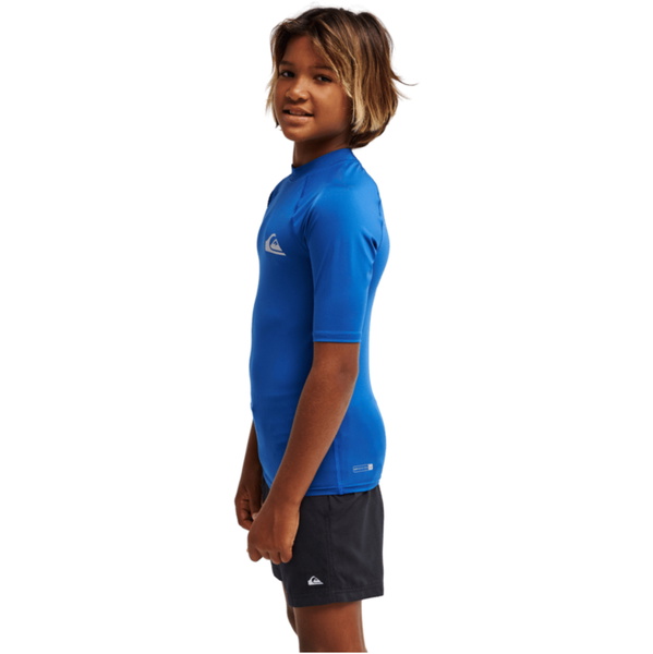2026 Quiksilver Junior Everyday UPF50 Kurzarm-Lycra-Weste AQBWR03064 - Monaco Blue